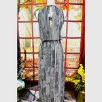 White House | Black Market Striped Keyhole Maxi Dress Black/White 2 Photo 11