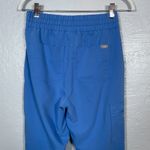 FIGS  Women XS Blue High Waisted Zamora Jogger Scrub Pants Pockets Drawstring Photo 5