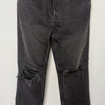 Topshop Women's Distressed Black Dad Jeans | 31x30 Photo 0