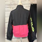 FILA Track Jacket & Pants Black w Pink/Yellow-Medium/Large Photo 4