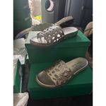 Lauren Lorraine , silver sandals, delicate beaded front. Size 9 NEW WITH TAGS Photo 9