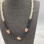 Vintage Feminine Twist Beaded Multicolor Pearl Shell Necklace Mystery Clasp Multiple Photo 1