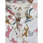 Marine layer  Women's Large Button Down Long Sleeve Cheetah Leaf Print Shirt Photo 1