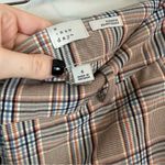 A New Day | Tan Plaid Straight Leg Trouser Pants Size 6 Photo 2