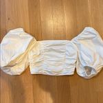 Sabo Skirt SABO Blouse Puff Sleeve Corset White Ruched Cropped Size XXS Photo 1