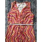 Soft Surroundings  NWT Giselli Dress Sleeveless V-Neck Chevron Zigzag Size M Photo 5