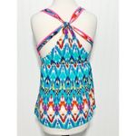 Pink republic  Womens Geometric‎ Racerback Top Sleeveless Blue Pink Size Medium Photo 2