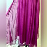 Saja 100% Silk Chiffon Flowy Empire Waist Dress Size 10 Pink Photo 2