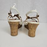 Jellypop Womens Sandals Size 7.5 White Poppins Strappy Wedge Platform Cork Photo 3