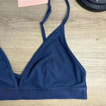 Third Love Wonder Rib Triangle Bralette navy size medium Photo 2