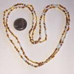 Elegant Yellow and Brown Seed Bead Beaded Boho Stretchy Necklace Photo 3