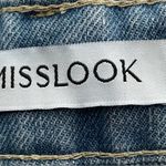 Miss Look  Y2K light wash blue button fly high rise bootcut jeans, size S Western Photo 3