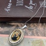 Audrey Hepburn Classic Icon Locket Pendant Necklace Stainless Steel Black Photo 5