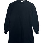 David Lerner  Studio Black Mock Neck Puff Sleeve Sweatshirt Dress Size S Photo 0
