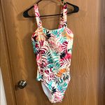 Eddie Bauer Women’s Tropical Leaf One Piece Swimsuit XL Photo 1