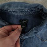 J. Crew Denim Pearl Snap Shirt Women's Small Blue Long Sleeve Western Cowgirl Photo 2
