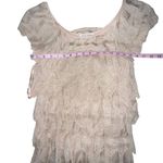 White House | Black Market White House Black Market WHBM Gold Shimmer Metallic Tiered Blouse Size Small Photo 5