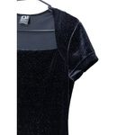 Dawn Joy Dress Black Vintage Maxi Velvet Square Neck Short Sleeve Formal Elegant Size 10 Photo 3