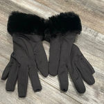 House of Harlow black faux fur gloves Photo 0