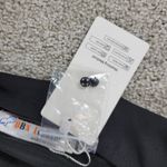 BBX Lephsnt Faux Wrap Dress Womens M Black Pleated Long Puff Sleeve Midi New Size M Photo 13