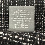 Ann Taylor  Tweed Skirt Womens 0 Black White Lined Dark Academia Preppy Career Photo 5