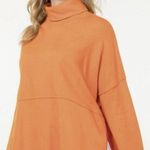 THML  Turtleneck Sweater Womens XL Orange Pink Pullover Split Side Hem Soft Photo 0