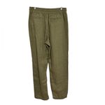 Athleta NWT  Retreat High Rise Linen Ankle Pant in Olive Branch - Size M Tall Photo 4