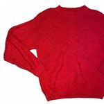 Cabin creek Red textured vintage 80s crewneck 100% cotton sweater Photo 0