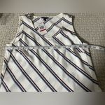 Nautica Striped Tank Top in White with Blue and Red Accents Photo 7