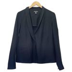 Eileen Fisher Blazer Black Crepe One Button Classic Jacket Women’s Size Medium Photo 1