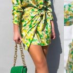 ZARA Blogger Favorite Fave Printed Satin Wrap Mini Dress: Floral Paisley Photo 8