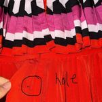 Kate Spade  New York, Geo Border Printed Pleated Dress, Red Strapless, Flowy, 6 Photo 7