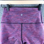 Lululemon High Rise Crop Leggings 21" Luon Diamond Jacquard Magenta Size 6 Photo 7
