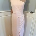 BHLDN Chloe One-Shoulder Side-Slit Georgette Bridesmaid Gown Rose NWT 10 Photo 1