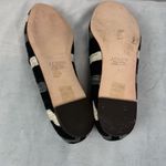 J. Crew Womens Black Gray Cream Textile Striped Italy Darby‎ Currant Flats Sz 8 Photo 6