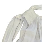 BHLDN  Anthro Nicoletta One Shoulder Removable Scarf White Ivory Satin Midi Dress Photo 11