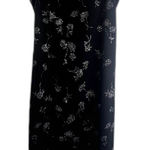 Byer Too Black Metallic Floral Slip Bodycon Dress Size Large Whimsygoth Fairy Photo 0