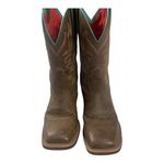 Ariat  size 8 B Brown Western Boots with Red Green Accents cowgirl riding rodeo Photo 5
