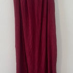 Soma  Weekend Crinkle Woven Maxi Bra Dress Deep Red Pockets Flowy Resort NWT XL Photo 0