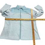 Talbots  Womens Jacket XL Blue High Neck Zips Pockets Fleece Cotton Blend Photo 11