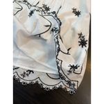 Croft & Barrow  Embroidered Maxi Skirt Sz 12 White‎ Black Clean Girl Cottagecore Photo 8