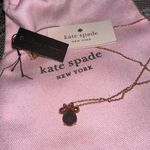 Kate Spade Disney  New York Black and Red Minnie Mouse Bow Pendant Gold Necklace Photo 1