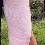 House Of CB  Sofia Strapless Ruched Gown in Fairy Pink Size Large Photo 0