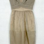 BCBGMAXAZRIA  Dress Women Size 2 Runaway Silk Strapless Mini Organza Cream Event Photo 3