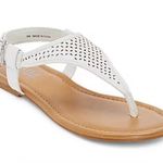 a.n.a Women’s White Sabrina T-Strap Flat Sandals Size 10 Cute Sandals Photo 0