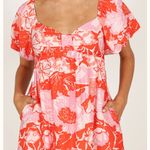 Petal and Pup Maggie Mini Dress Floral Pink and Orange Photo 1
