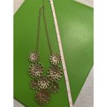 Flower Statement Necklace Daisy Gold Costume Jewelry Rhinestone Y2K Glam Photo 2