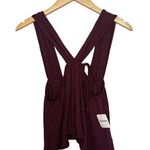 Free People Porter Flowy Ribbed Crop Tank Top Size XS Plum NWT Photo 1