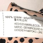 ZARA Basic Asymmetric Ruffle Blouse Size M Long Sleeve Polka Dot Pink Black Photo 9