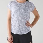 Lululemon Run Around Tee Tiger Space Dye Black White Size 8 Photo 0